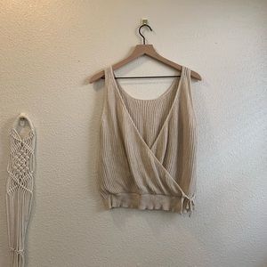 Boho Beach Knit Wrap Tank Top